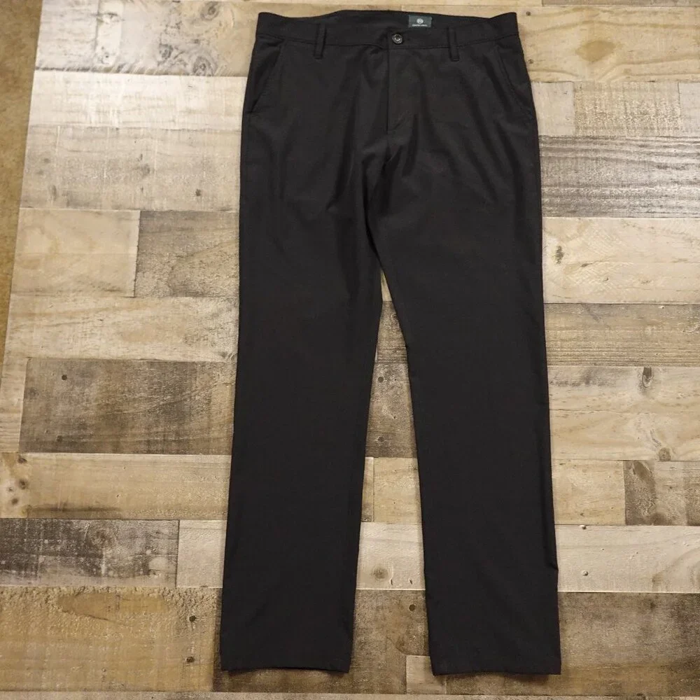 Adriano Goldschmied green label pant 35x30 black lightweight golf